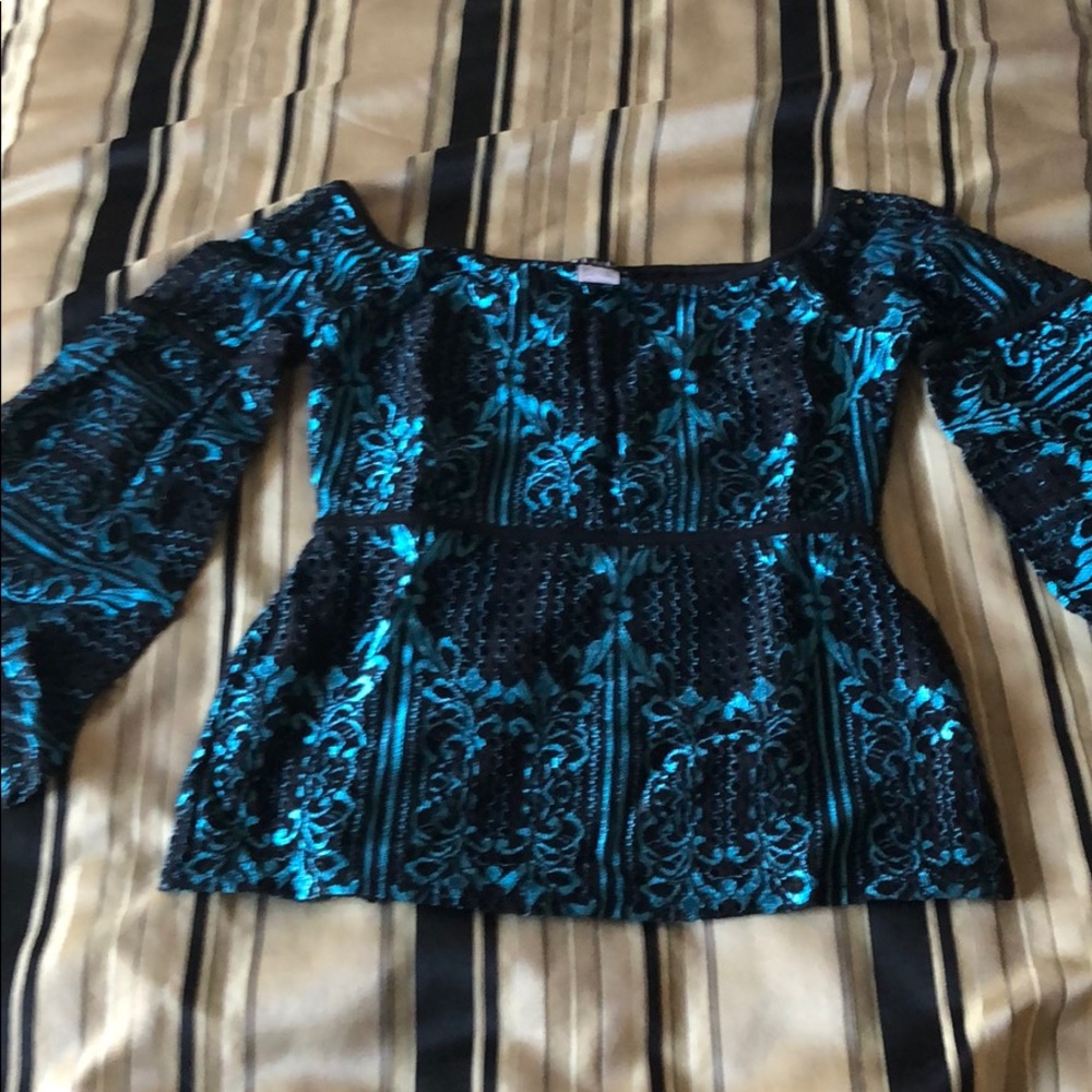 Beautiful blue night out top!